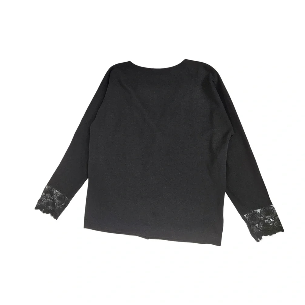 ATELIER CAMILLE Anthropologie Cardigan Viscose Lace Cuffs Women’s Size 0 France - Picture 5 of 14